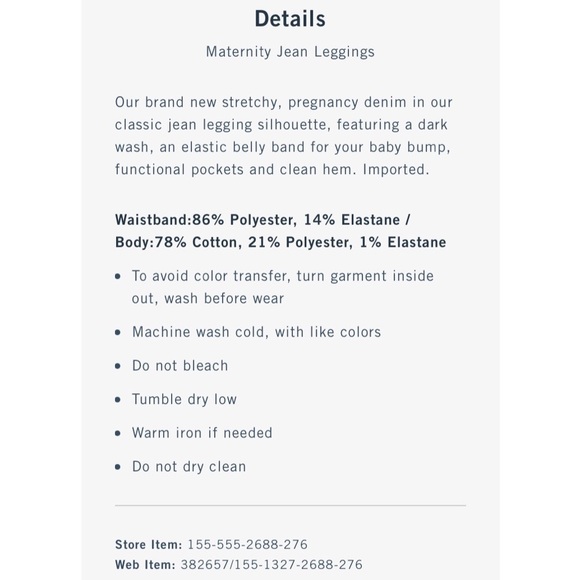 Abercrombie Maternity Jean Legging LONG Inseam - Picture 11 of 11